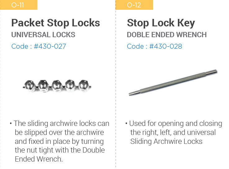 Fixed Appliance - Step Lock, Lock Key